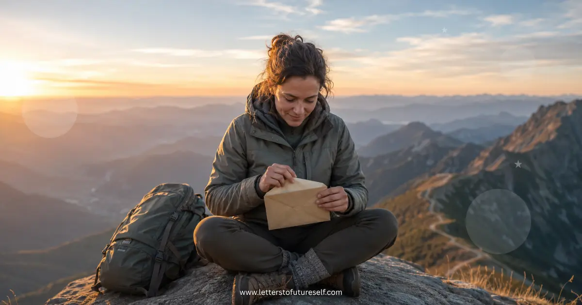 Future goal letter written for the day a meaningful goal is reached